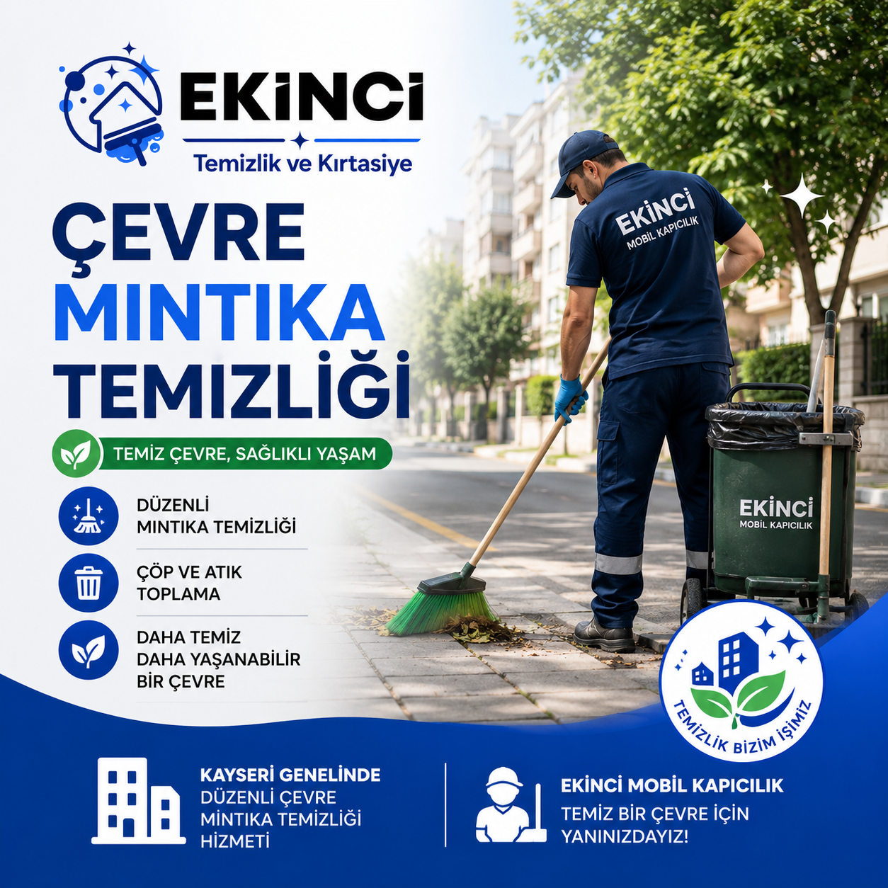 Çevre Mıntıka Temizliği Kayseri mobil kapıcılık hizmeti